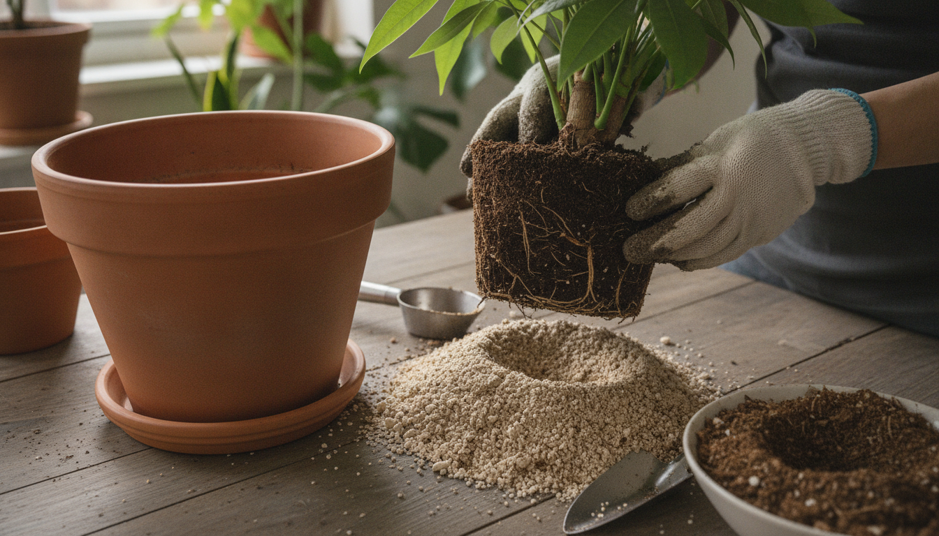 迷ったらコレ!パキラの植え替えにおすすめの土と自作ブレンド